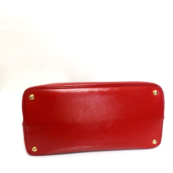 Prada Saffiano Vernice Double Bag Rosso - Picture 4 of 9